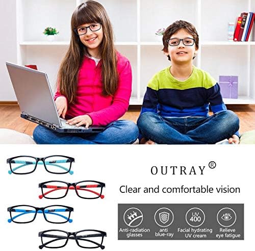 Miniatura 3 de Outray Gafas de bloqueo de luz azul para adolescentes, antifatiga ocular, protección UV, gafas para juegos de computadora de 7 a 15 años
