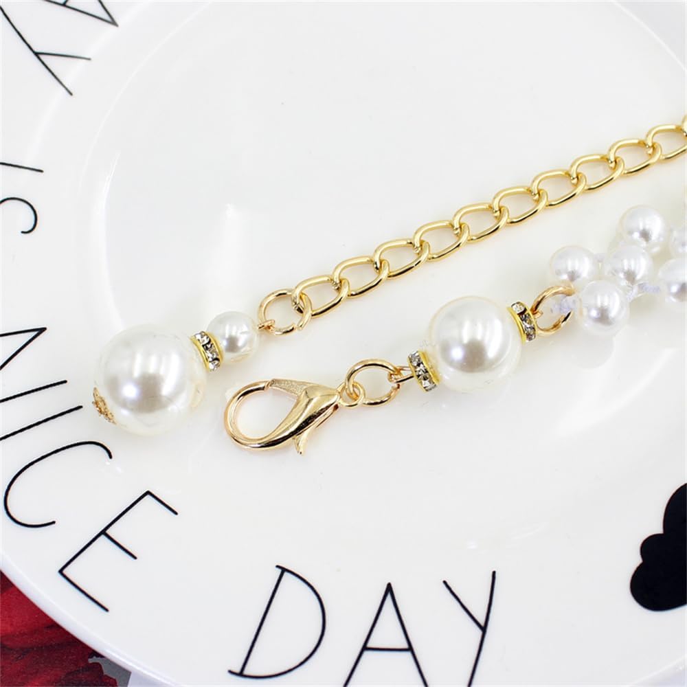 Pearl Waist Chain Belt for Women Elegant Pearls Beaded Waistband for Dress Shirt Accessories Body Belly Chains Adjustable Belts Chains Jewelry - Image 5