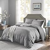 OAITE Duvet Cover,Protects and Covers Your Comforter/Duvet Insert,Luxury 100% Super Soft Microfiber,King Size,Color Silver Gray,3 Piece Duvet Cover Set Includes 2 Pillow Shams