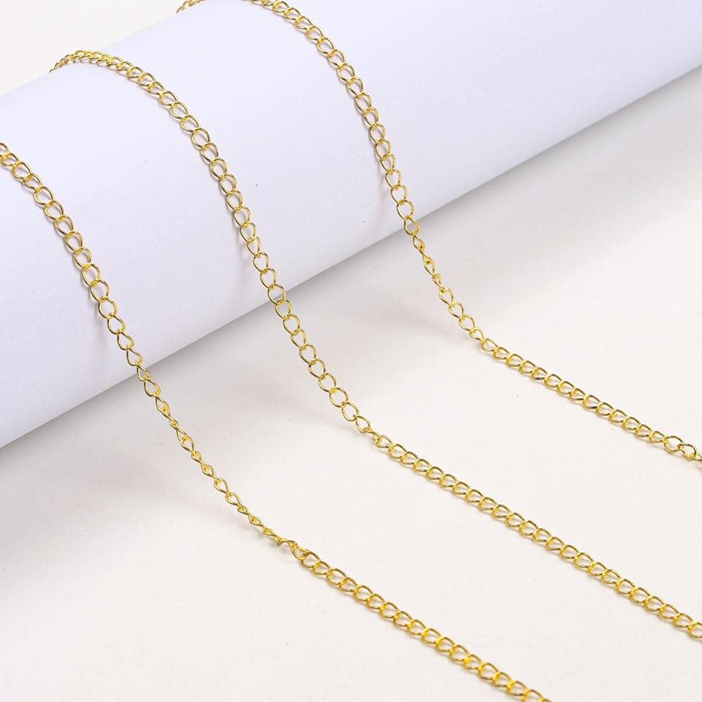 Chaînes à maillons ovales 1.5mm pour créer vos colliers d'été bohèmes