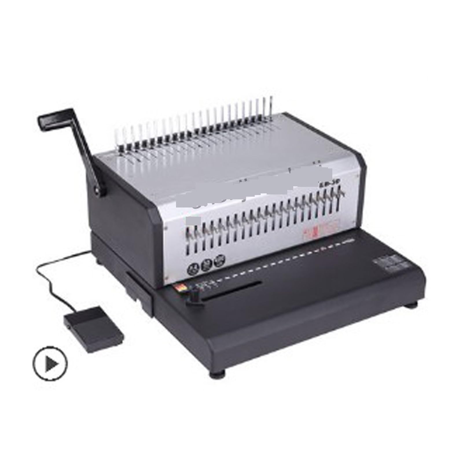 Bindegerät, Elektrische Kammbindemaschine im A4-Format EB-30 Elektrische Stanzmaschine 21 Löcher Gummiringclips Dual-Use-Bindemaschine
