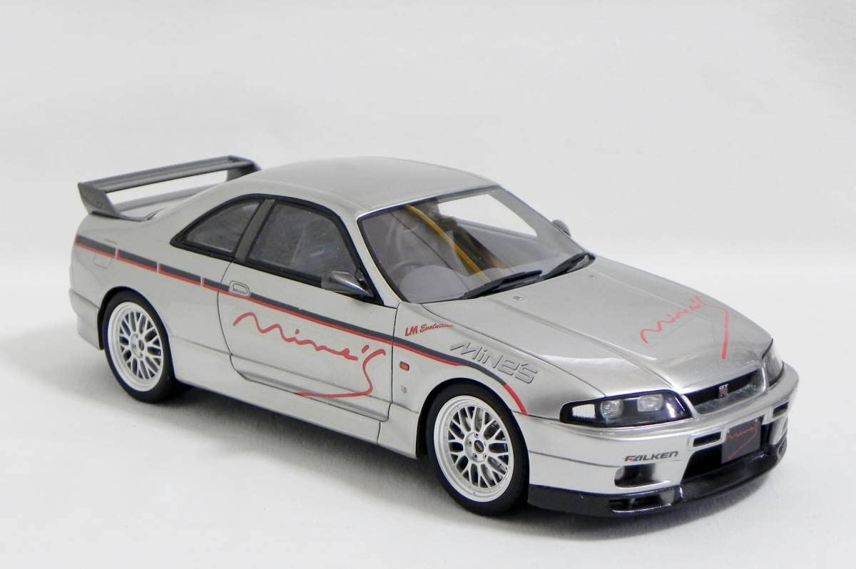 Amazon | OttO 1/18 Mine's SKYLINE GT-R BCNR33 シルバー 未展示 日産