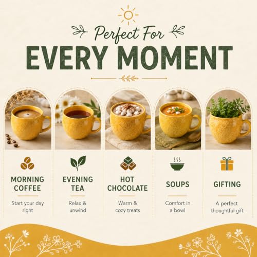 Image of Colorfull Ceramic Tea Cup Set of 6 Pcs - 100ml | Tea /Chai Cup Sets Coffee Mugs Ceramic Dinnerware Crockery for Kitchen | Ideal for Kitchen, Home Daily Use & Gifting (Lemon Yellow Bliss)