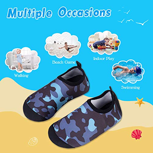 Image of WateLves Kids Water Shoes Toddler Girls Boys Barefoot Non-Slip Quick Dry Aqua Socks for Beach Swim Walking