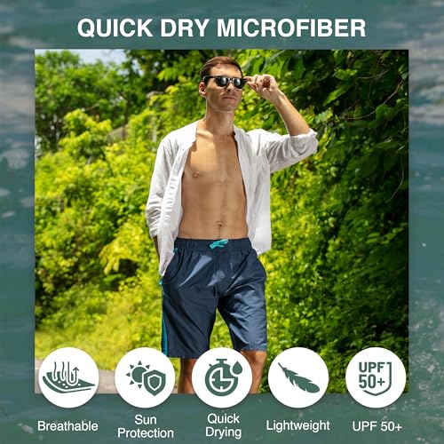 Image of Kanu Surf Men's Big Viper Extended Size Stripe Swim Trunk