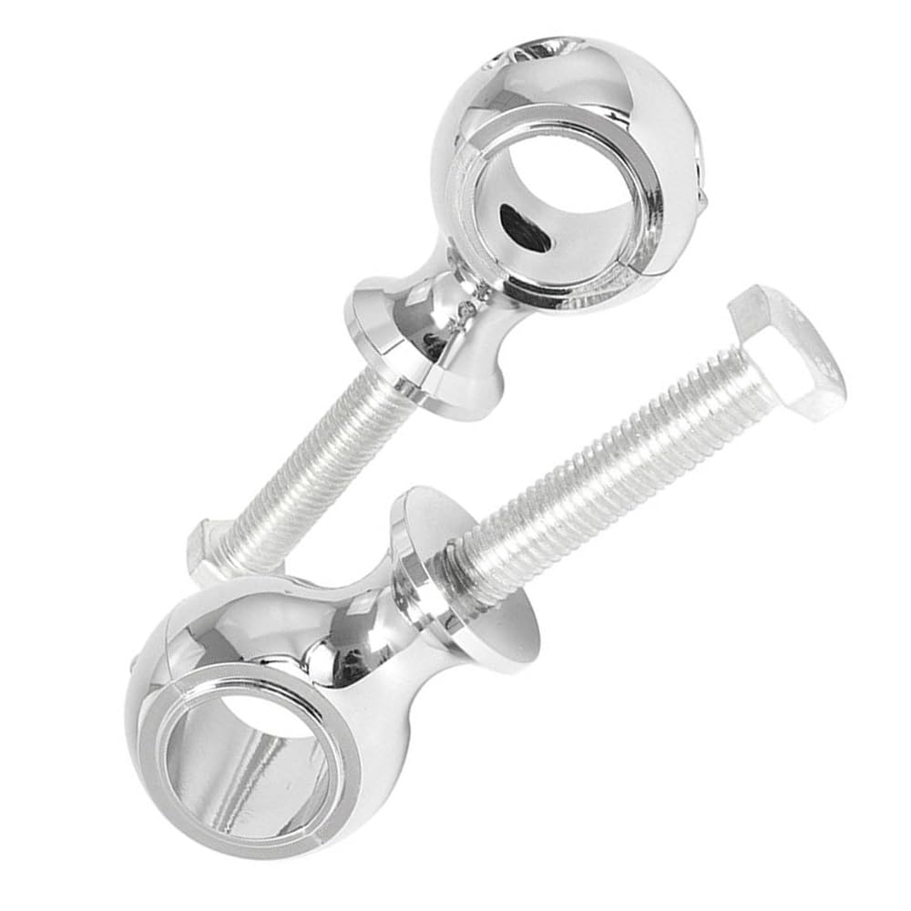 Riloer 7/8" (22mm) Handlebar Riser Clamps – Chrome Or Black, 6.5cm Height, For Harley & Other Bikes
