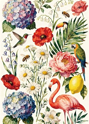 Tropical Flower Bird Puzzle for Adults 1000 Pieces
