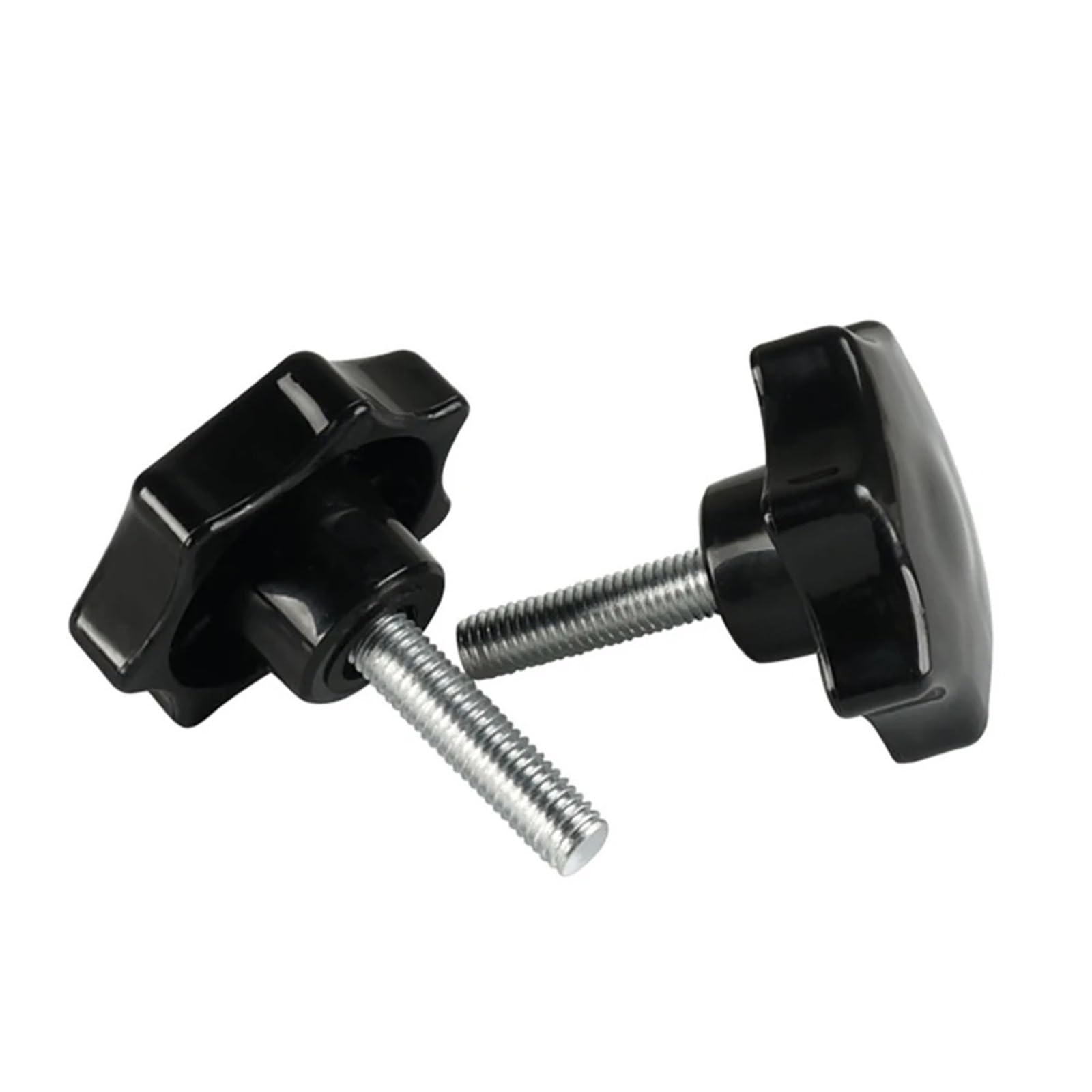 Tornillo de Mariposa de plástico Negro M8 M10 con pomo de Agarre Manual, Tornillo de Mariposa de 7 Esquinas, n.° 60(M10x40mm)