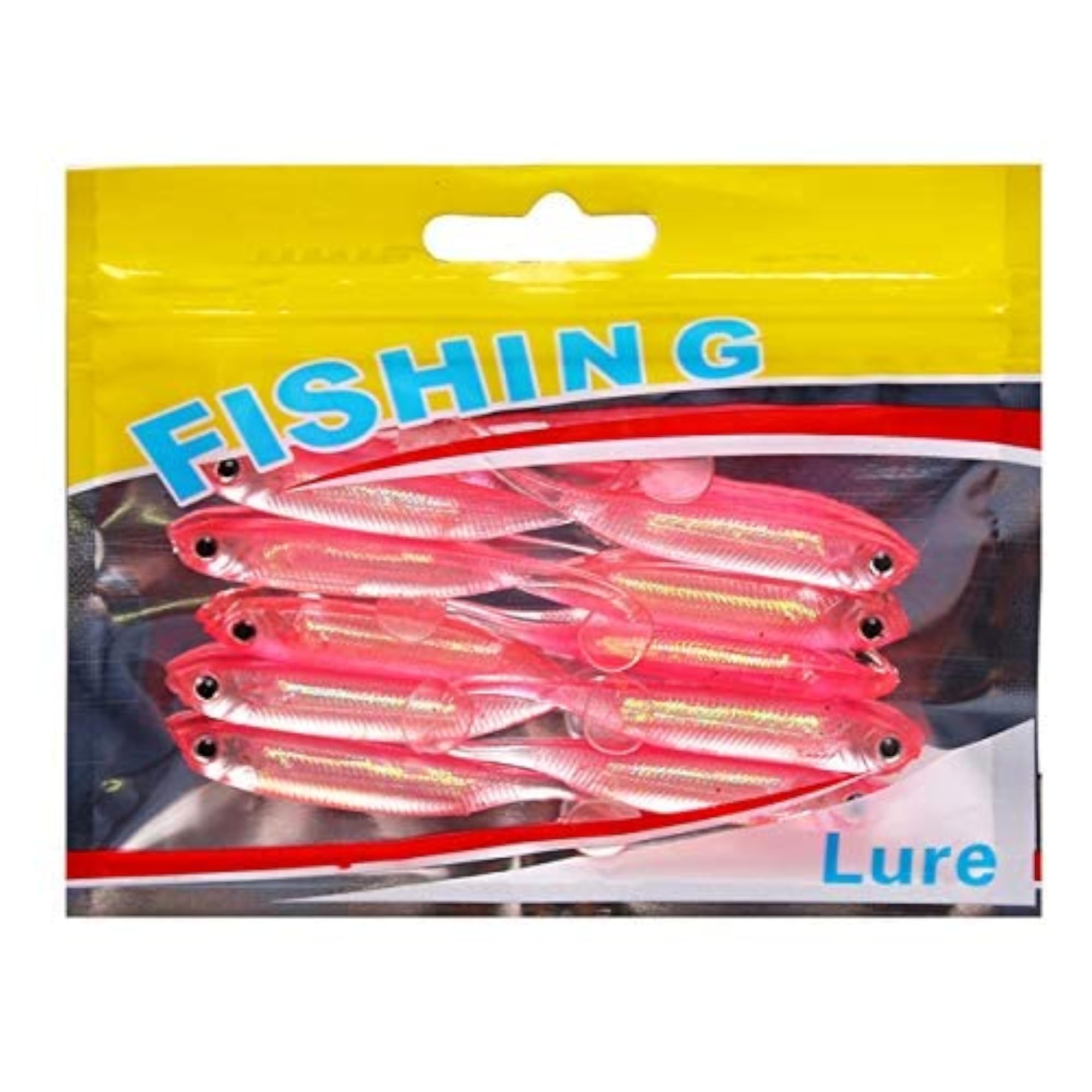 SEAPESCA 10Pcs Soft Worm Shad Fishing Lures, 70mm