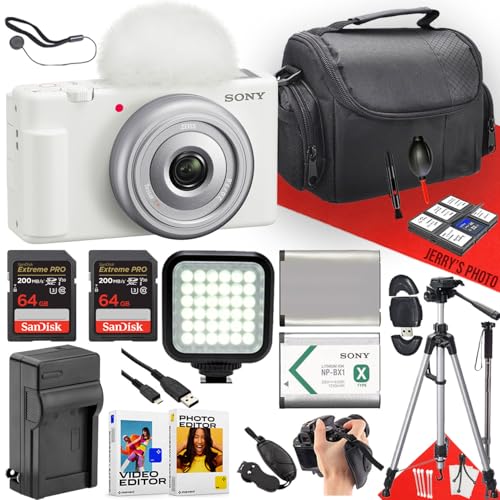 Cámara Digital Sony ZV-1F Blanca con Accesorios miniatura 1