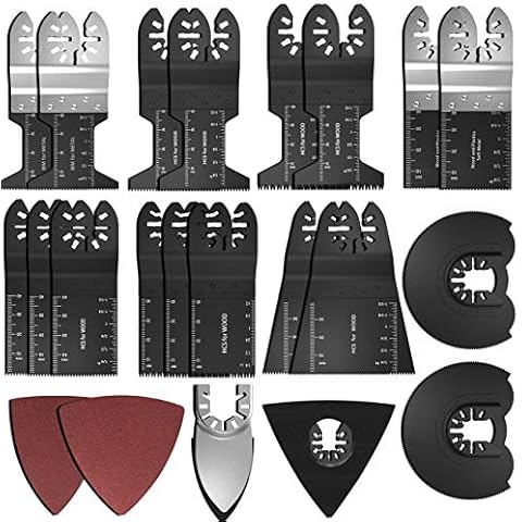 40Pcs Oscillating Saw Blades Wood Metal Plastic Universal Mix Oscillating Multi Tool Blades Fit for Bosch Dremel Fein Dewalt Multimaster Ryobi Milwauk Hitachi Einhell Cover
