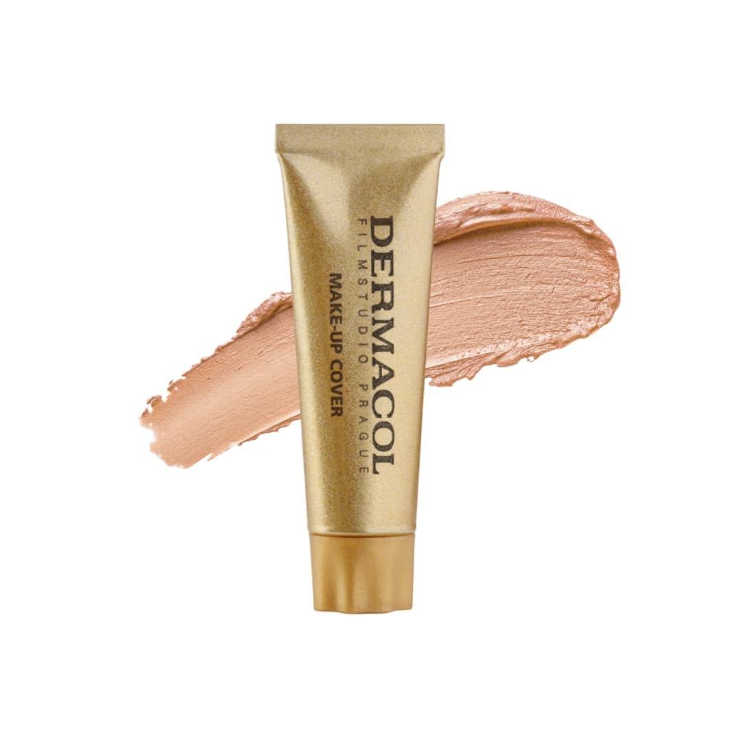 Dermacol - Full Coverage Foundation 13g, Flüssige Makeup Matte Foundation mit SPF 30, Wasserfeste Foundation für fettige Haut, Akne, & Augenringe, Langanhaltende Makeup Produkte, Shade 211