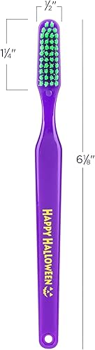 Miniatura 5 de Practicon Cepillos de dientes de Halloween, cepillo de dientes envuelto individualmente para regalos, truco o trato, varios colores divertidos, 144