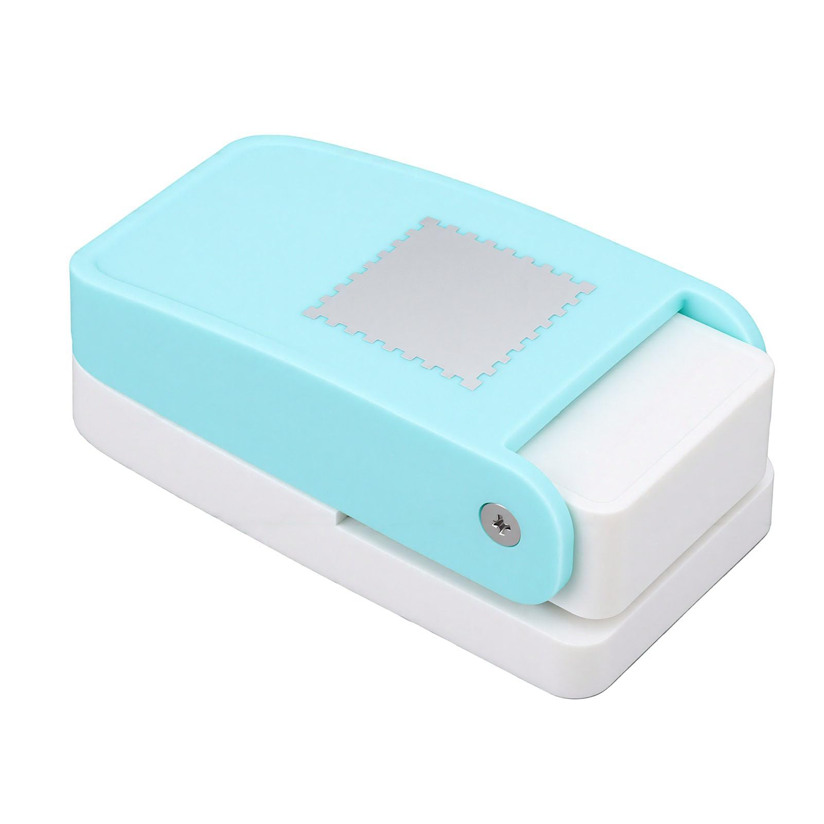 Ejoyous Perforatore per Timbri con Azione a Leva Perforatore per Carta in Acciaio Inossidabile e Plastica, Forma Quadrata da 38,1 Mm, Design Compatto con Serratura, per Scrapbooking, Creazione di