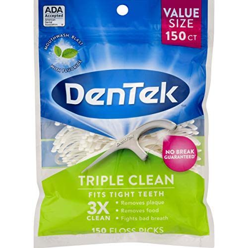 DenTek Triple Clean Floss Picks 150 count by DenTek