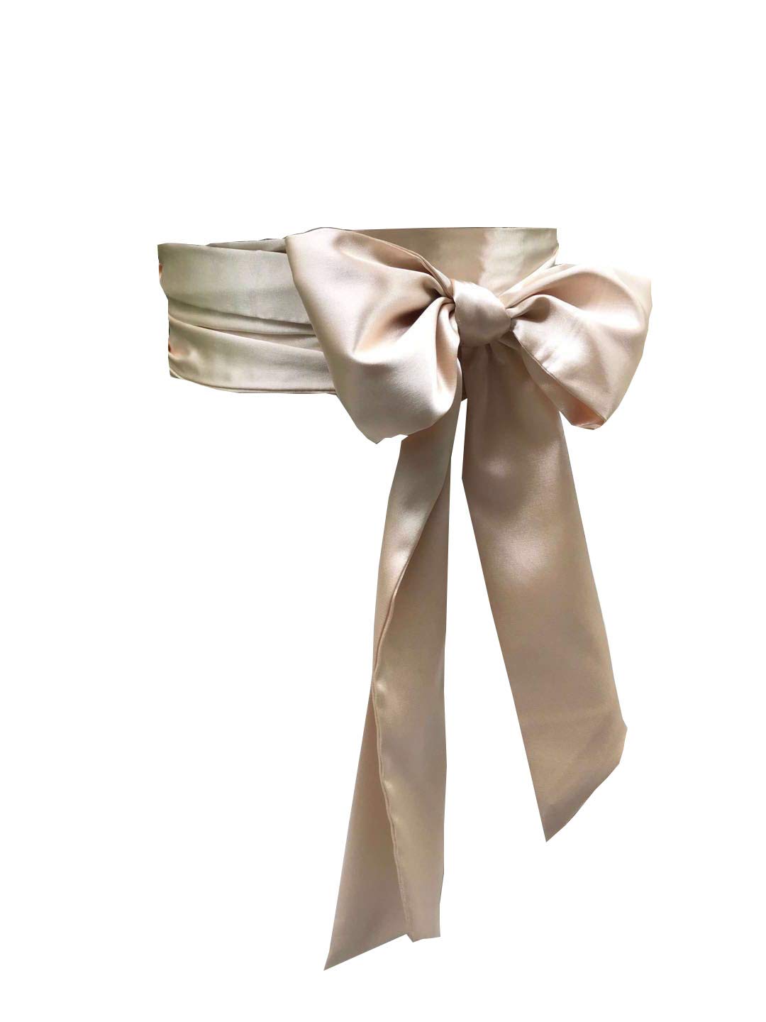 Aimecha Women's Champagne Eyrie Special Occasion Dress Sash Bridal Belts Wedding Sash 4'' Wide Double Side, Medium