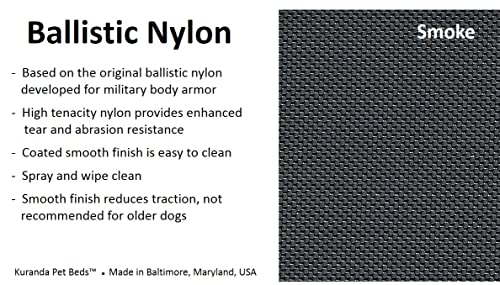 Kuranda Elevated Outdoor Bed - Almond Pvc - Large - 40" X 25" - Ballistic - Smoke #TOP1