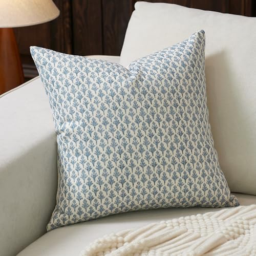 FIOUOVO Floral Pillow Covers 20x20 Pillow Cover Block Print Couch