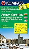 KOMPASS Wanderkarte Arezzo - Casentino - Parco Nazionale delle Foreste Casentinesi - Monte Falterona - Campigna: Wanderkarte mit Aktiv Guide und Radrouten. GPS-genau. 1:50000