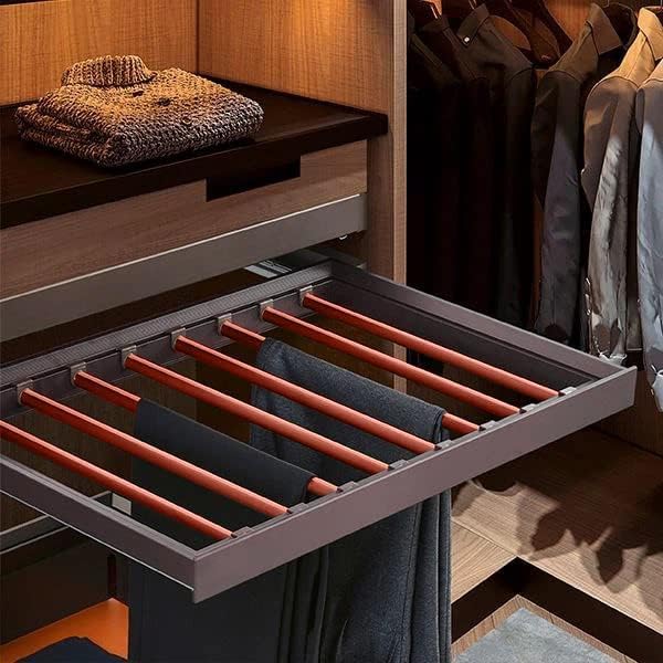 DBR Mocha Soft Close Metal Wardrobe Trouser Rack -900 Mm (Standard), 1 Pieces