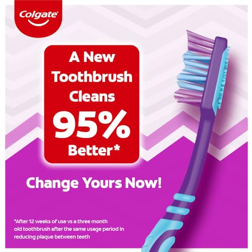 Colgate ZigZag Manual Toothbrush for adults, Pack of 6 Medium Multicolour Soft Tooth brush, Antibacterial with Compact Brush Head for Deep & Complete Cleansing Colgate ZigZag Manual Toothbrush for adults, Pack of 6 Medium Multicolour Soft Tooth brush, Antibacterial with Compact Brush Head for Deep & Complete Cleansing