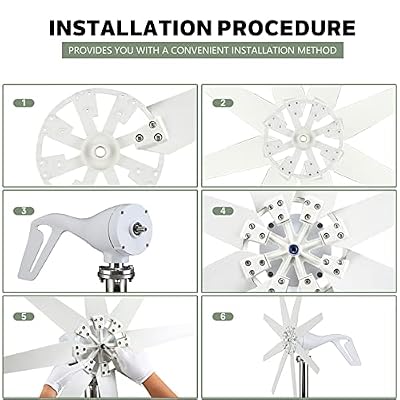 10000W Vertical Axis Wind Turbines Generator Kit,110V/220V for Home Hybrids Streetlight Use (with Controller)