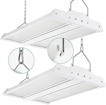 High Bay LED Shop Light 2-Pack 1.35FT 150W 21000LM 5000K Daylight 100-277V, Commercial LED Linear High Bay Lights for Warehouse Workshop Supermarket Stadium, ETL