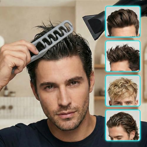 Peine Texturizador Plegable para Hombre y Mujer Gris Negro miniatura 6