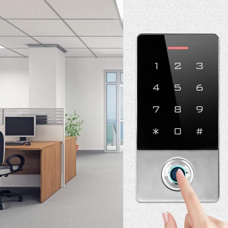 Digicode avec lecteur d'empreintes connecté et lecteur RFID