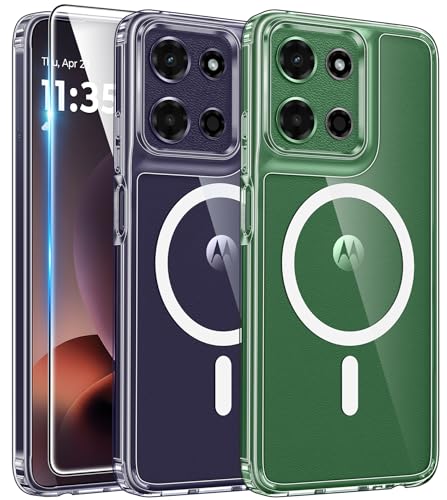 Image of FNTCASE for Motorola Moto G-Power-5G-2026 Case: for Moto G Power 2025 Case Clear Slim Anti Yellowing Cell Phone Cover - Rugged Shockproof Protective Bumper Transparent Phonecase (Clear Magnetic)