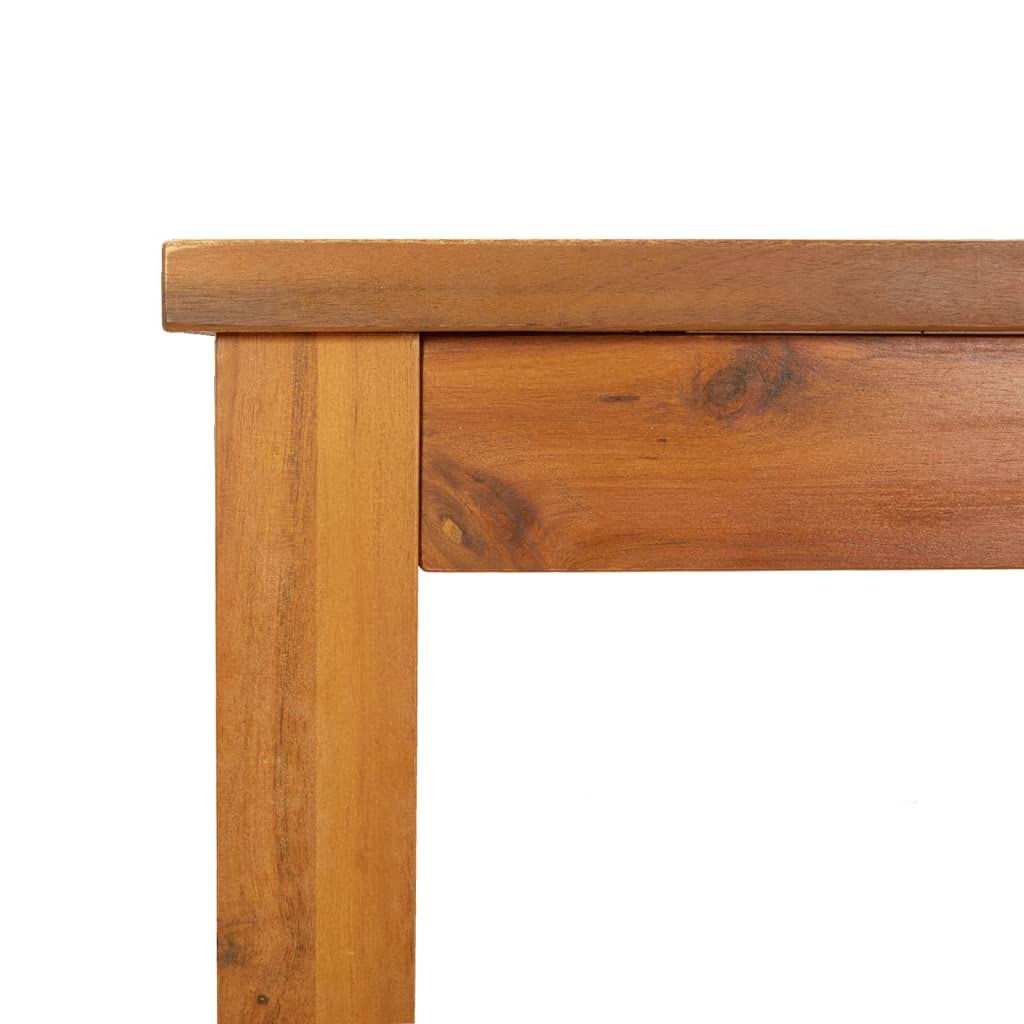 Stół ogrodowy w jodełkę, wzór w jodełkę, 200 x 90 x 74 cm, lite drewno akacjowe, stabilna rama drewniana, wytrzymały blat stołu do potraw i napojów, eleganckie wzornictwo z przekątną