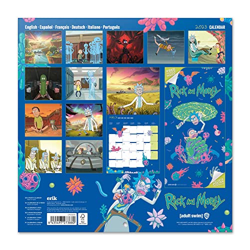 Grupo Erik Rick And Morty Wall Calendar 2023 12' X 12' FSC, Wall Calenadar - Image 2