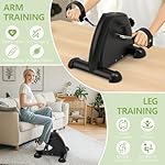 Under Desk Elliptical & Mini Exercise Bike – Seated Electric Leg Exerciser & Magnetic Pedal Machine for Seniors Arms & Legs Workout with Remote, LCD Display& Adjustable Resistance - Image 4