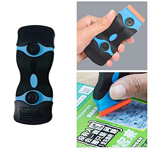 Glass Ceramic Hob Scraper Plastic Scraper Double Edged Safety Cleaning Tool for Removing Dirt from Glass Tiles(Blue) - Image 7