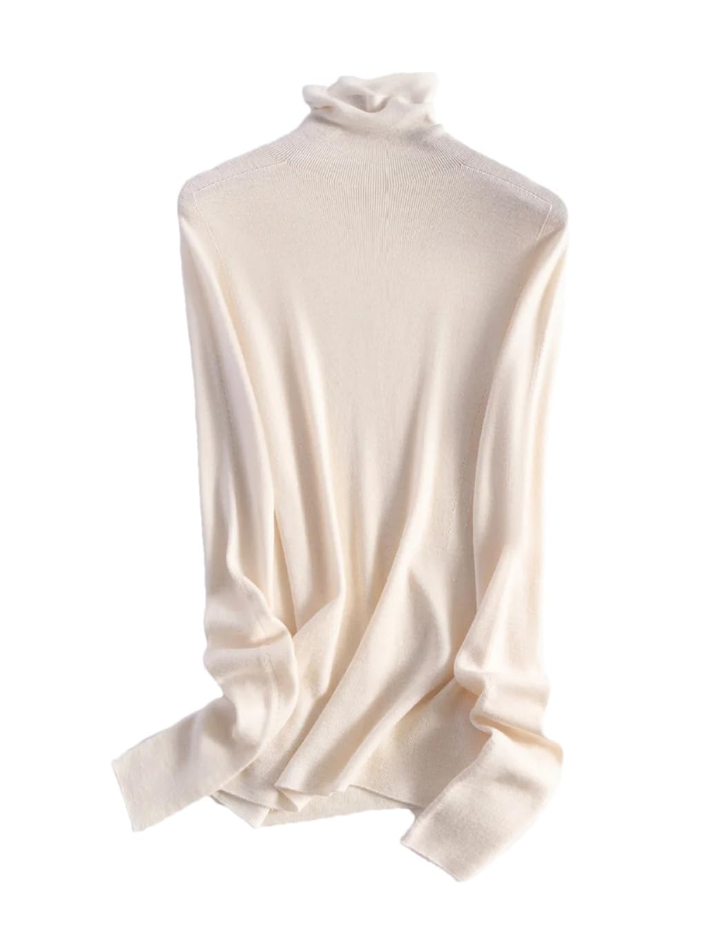 Maglione da donna in lana a collo alto Basic Slim Autunno Inverno Comodi Maglioni Ginger Blue