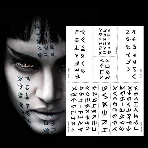 Greae The Mummy Halloween Scary Face Tattoo Temporary 3 Sheets Realistics Make Up For Costume Parties #TOP12