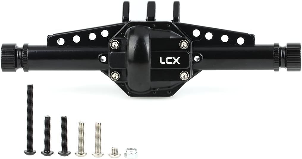 LCX Racing 1/10th RC Crawler Car Front Rear Axle Housing w/Differential Cover for RC Car Axial SCX10 II 90046 90047, Upgrades Parts Accessories