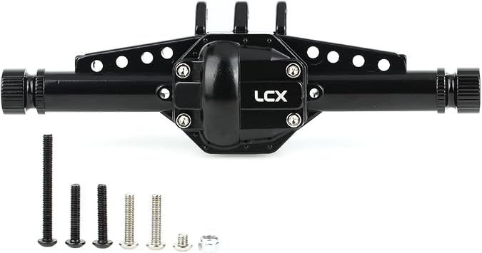 LCX Racing 1/10th RC Crawler Car Front Rear Axle Housing w/Differential Cover for RC Car Axial SCX10 II 90046 90047, Upgrades Parts Accessories