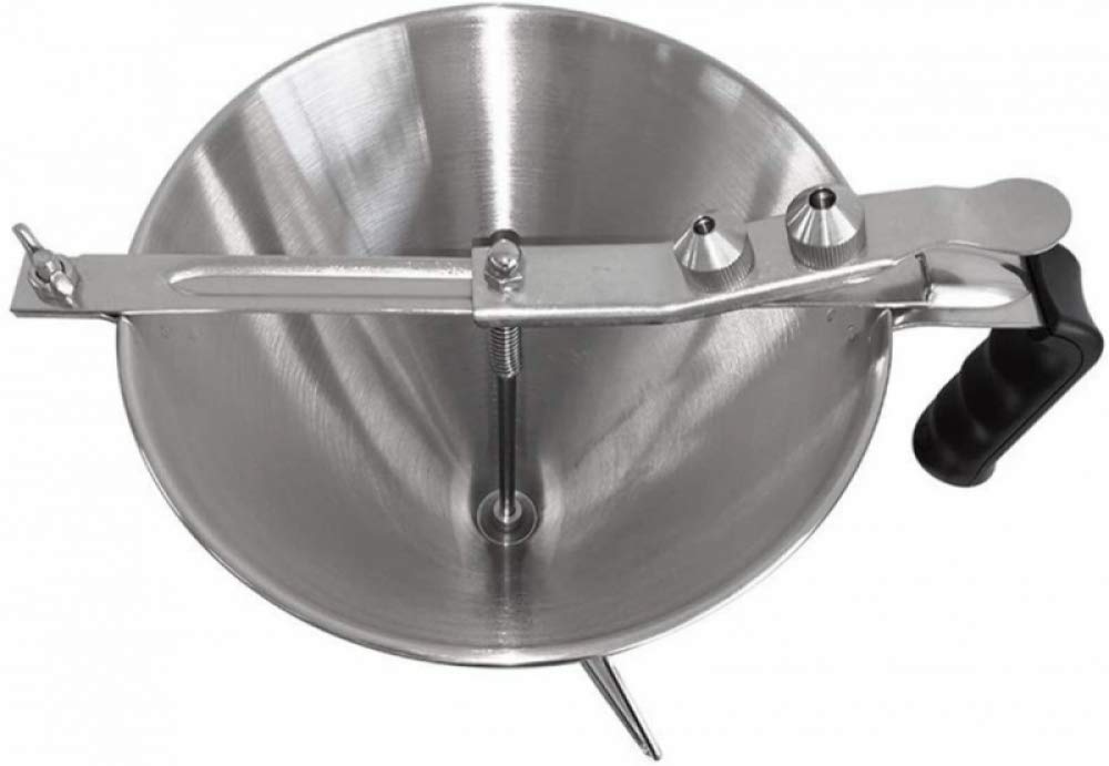 Embudo de confitería con tres boquillas y soporte, herramienta de decoración de pasteles de acero inoxidable 304 de grado alimenticio Embudo de pistón de panadería