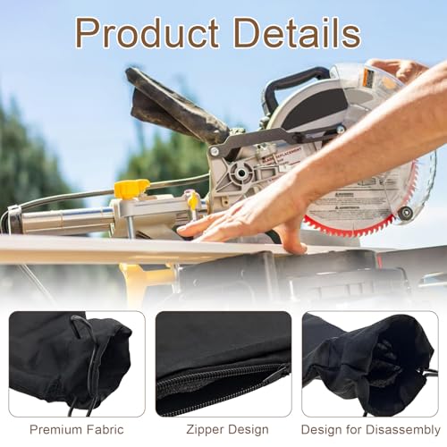 Debbery 3Pcs Mitre Saw Dust Bag, Planer Dust Bag, Anti Dust Saw Dust Cover Bag with Zipper for Belt Sander Parts Miter Accessories Replacement, Easy Carry and Store 2 Debbery 3Pcs Mitre Saw Dust Bag, Planer Dust Bag, Anti Dust Saw Dust Cover Bag with Zipper for Belt Sander Parts Miter Accessories Replacement, Easy Carry and Store - Image 2