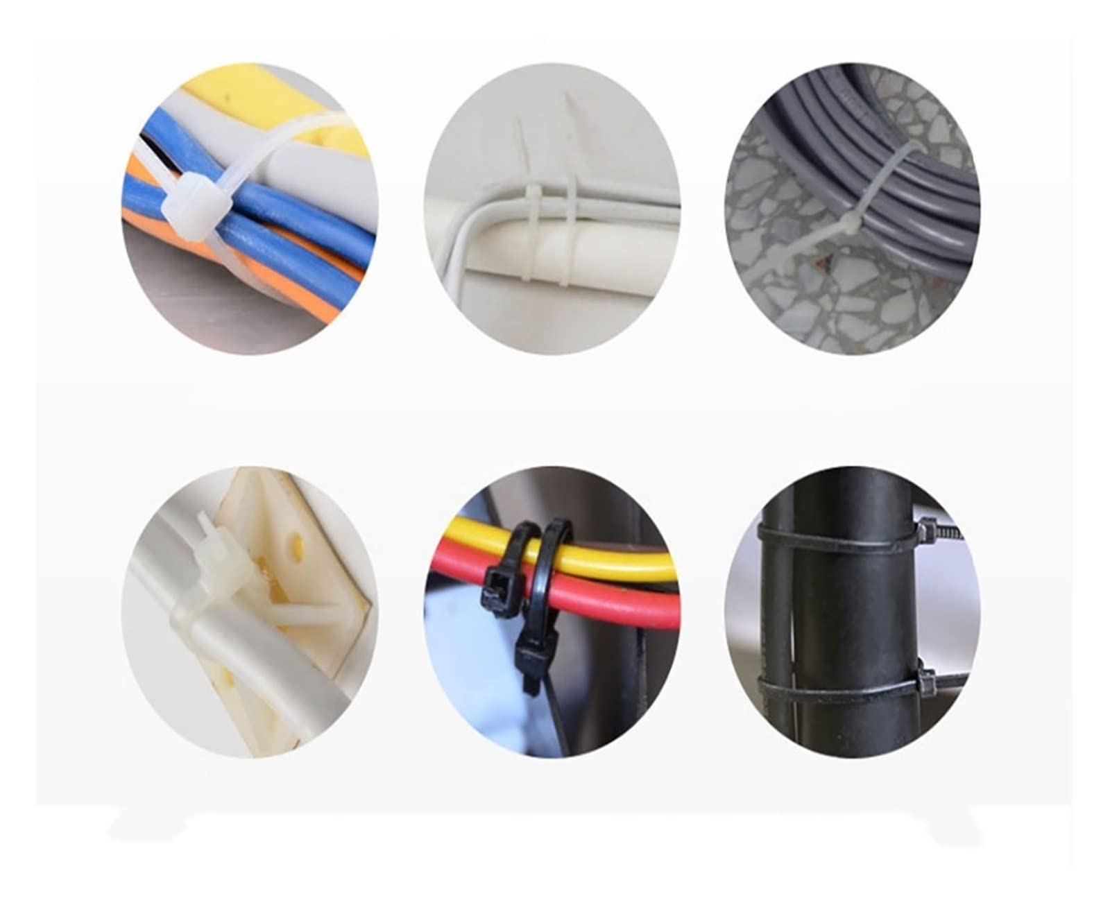 SePkus Fascette per Cavi in Nylon Nero 5 * 200mm-8 * 500mm Fascette per Cavi con Cerniera autobloccante in plastica (Colore : 5x400mm(10pcs)) (8x300mm(10pcs))