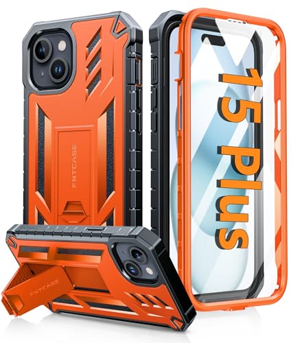 Coque iPhone 15 Plus orange antichoc pour sécuriser vos sorties outdoor