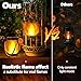 Bloepum 4X Solar Lanterns Lights Flickering Flame Garden Lights with Dual Charging USB & Solar Waterproof Hanging Lantern