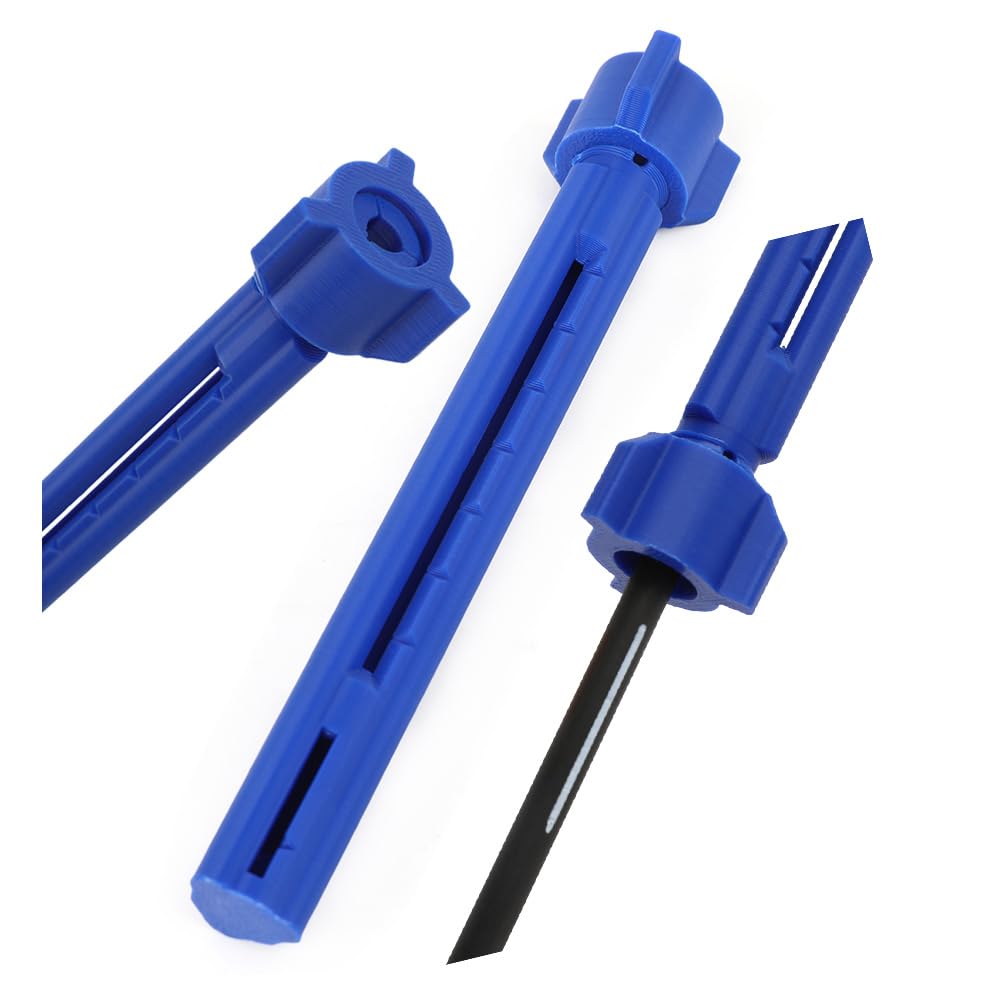 PYMUST 3D Tri-Liner Archery Vane Fletching Jig Scriber Arrow Line Marker Shaft Drawing Lines Tool Shooting Practice Accessories (Blue)