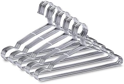 Wire Hangers 50 Pack Coat Hangers Strong Heavy Duty Metal Hangers 16.5 Inch Ultra Thin Space Saving Clothes Hangers by TIMMY