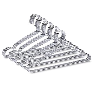 Wire Hangers, Clothes Hangers 50 Pack Heavy Duty Stainless Steel Metal Pants Hangers 16.5inch
