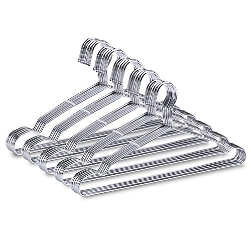 TIMMY 50 Pack Stainless Steel Wire Clothes Hangers, 16.5 in, Space-Saving by TIMMY - Used condition - US$24.22