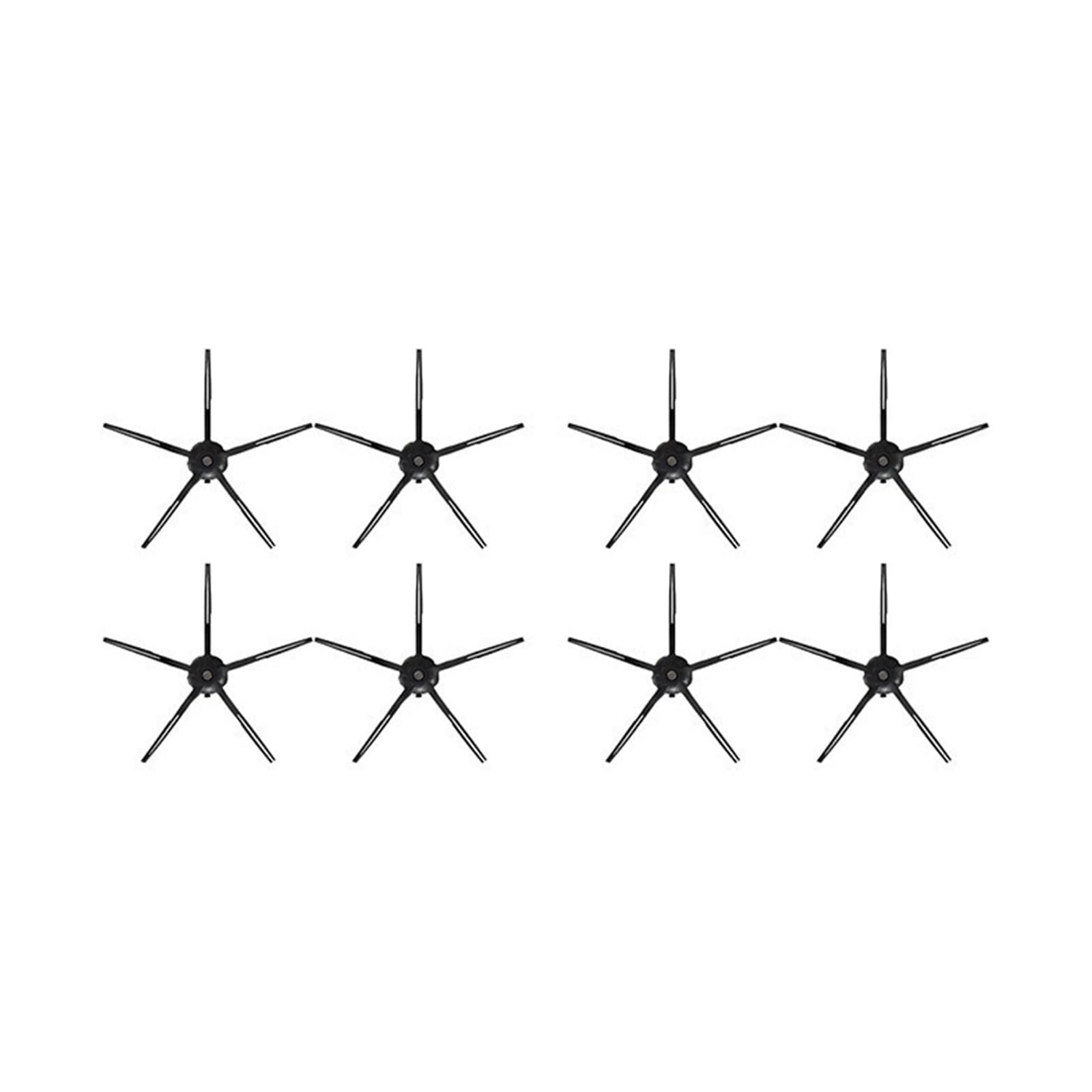 Cepillo lateral para Roborock S7 y T8 con diseño pentagonal negro anti Enredos