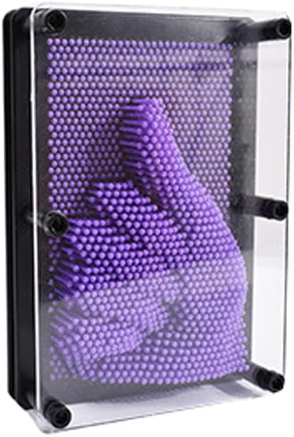 Classic 3D Art Board Toy pins. Relieve Stress, The Oversized Palm Board Awakens Imagination, Innovation and Boundless Creativity. (Purple)