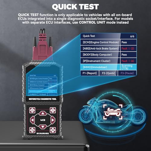 MR CARTOOL Motorcycle Diagnostic Tool OBD2 Motorcycle Fault Code Readers Scan Tool Motorcycle Code Reader Scaner Compatible with Yamaha 2/3/4P, Kawasaki 4-6P, Honda 4P, OBDII（Not Applicable to Bike） by MR CARTOOL - Image 7